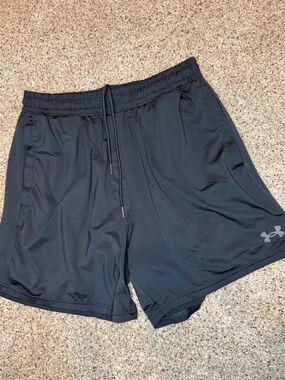 Under Armour Men's Black Athletic Shorts with Subtle Logo